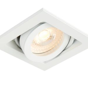 Xeno Adjustable GU10 Recessed Boxed Down Light Matt White