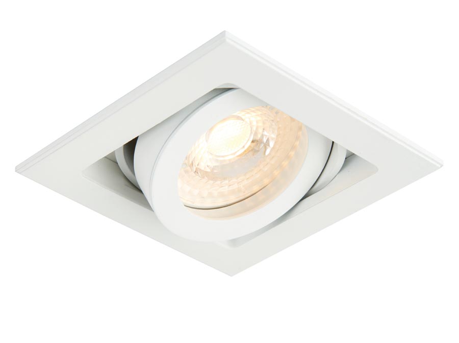 Xeno Adjustable GU10 Recessed Boxed Down Light Matt White