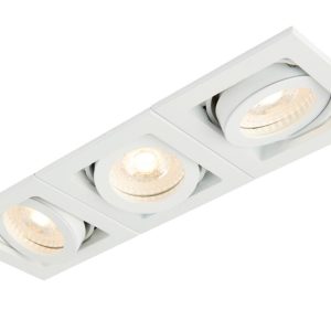 Xeno Adjustable 3 Light GU10 Recessed Boxed Down Light White
