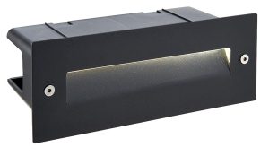 Seina black stainless steel 2w LED letterbox brick light IP44