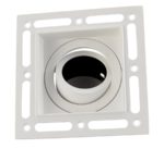 Trimless Square Mains GU10 Tilt Down Light Matt White