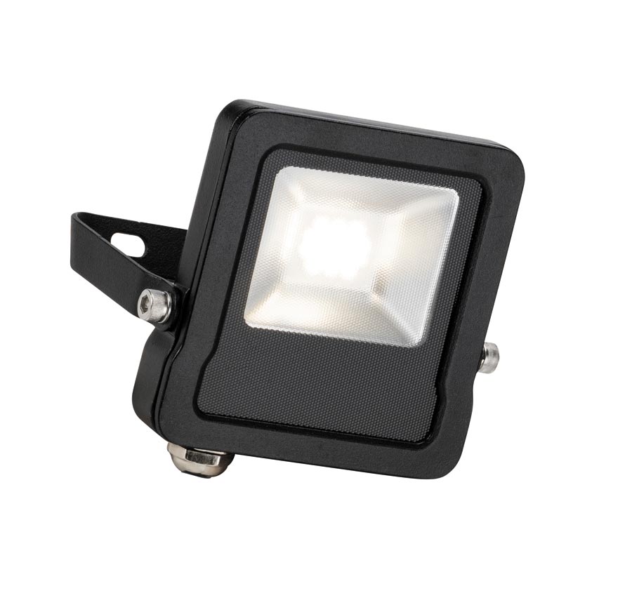 Surge 10W Cool White LED Outdoor Security Floodlight Black IP65