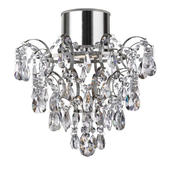 Belle bathroom ceiling light in polished chrome on white background