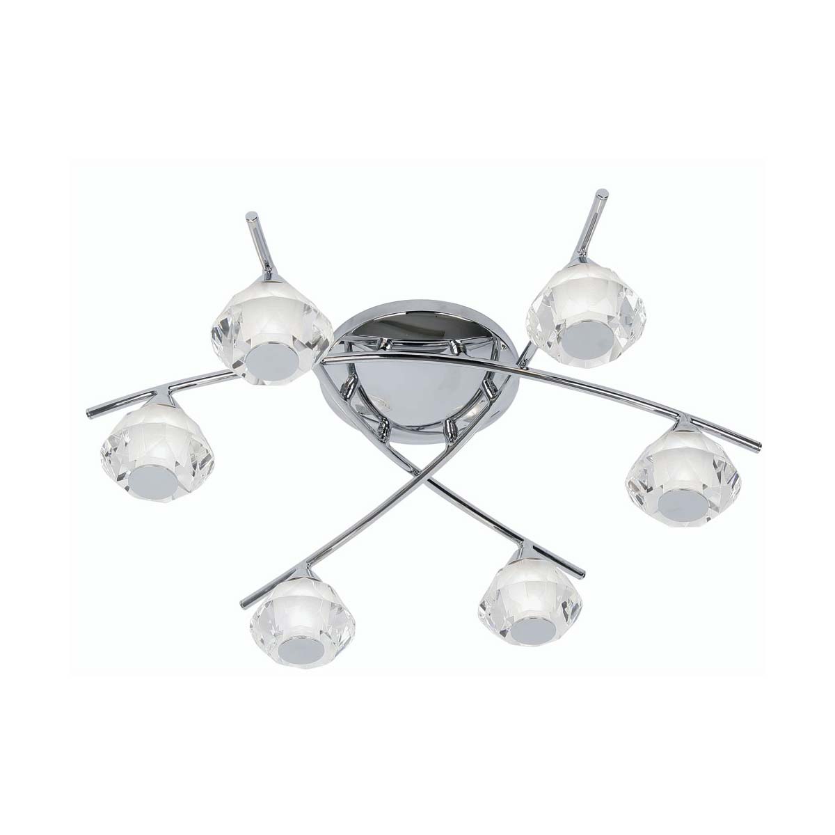 Meissa Chrome Bathroom 6 Light Ceiling Fitting