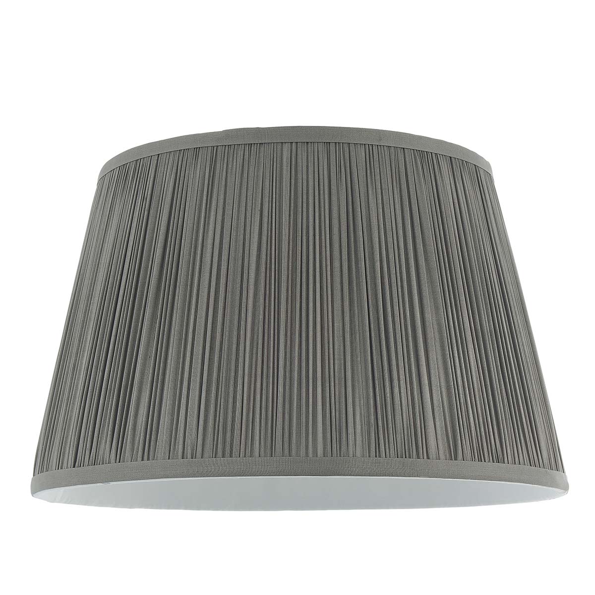 Freya Gathered Pleat 12″ Silk Table / Ceiling Shade Charcoal