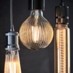 Ribb 125mm 4w LED Amber Globe E27 Light Bulb 400lm