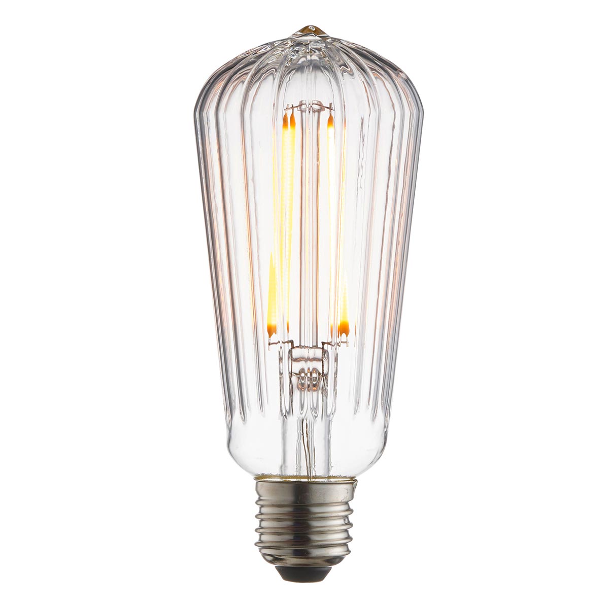 Ribb 4w Filament LED Pear Shaped E27 Light Bulb 450lm