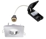 Speculo Square Bathroom Down Light Fire Rated Polished Chrome