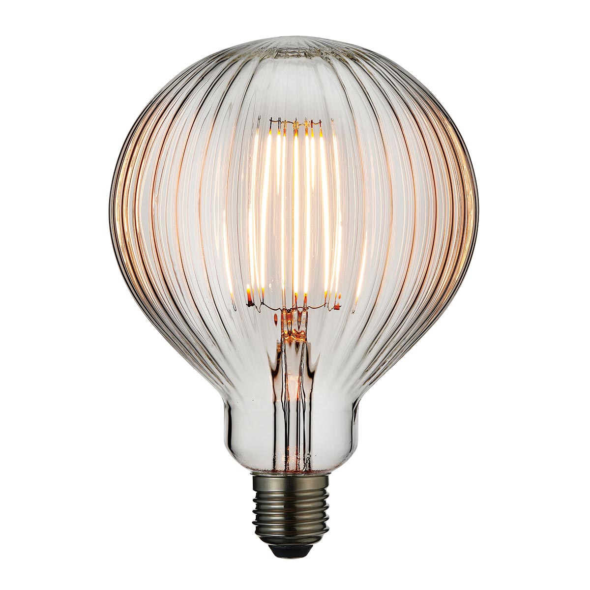 Ribb 125mm 4w LED Clear Globe E27 Light Bulb 450lm