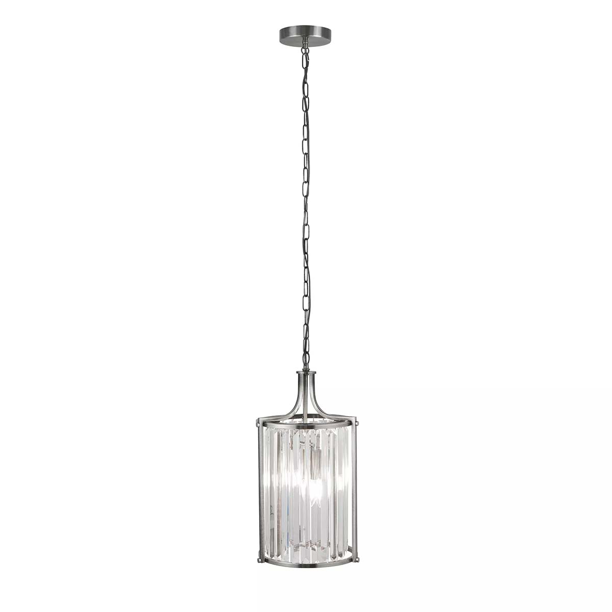 Victoria Crystal 2 Light Pendant Ceiling Light Polished Chrome