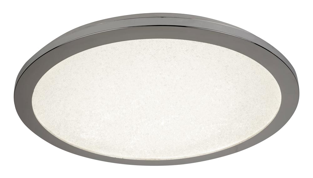 Sandis Medium 40cm Flush Mount LED Bathroom Ceiling Light Chrome