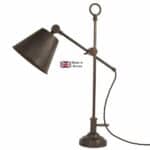 Library Vintage Adjustable Desk Lamp Solid Brass Handmade