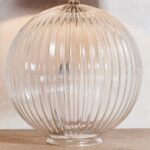 Endon Jemma 1 Light Ribbed Clear Glass Table Lamp Base Only