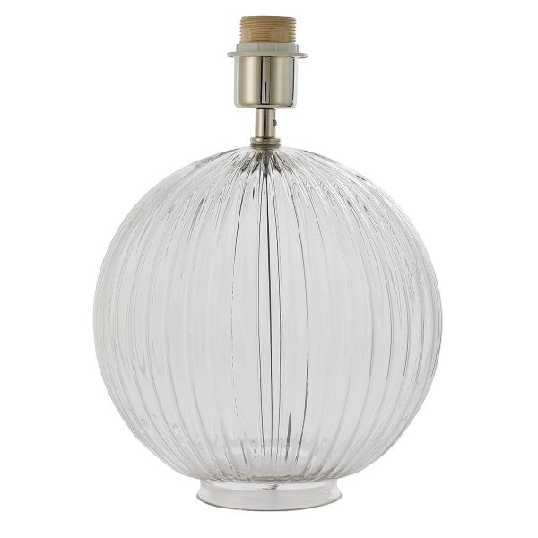 Endon Jemma 1 Light Ribbed Clear Glass Table Lamp Base Only