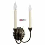 Etoile 2 Light Art Deco Wall Sconce Solid Brass Handmade