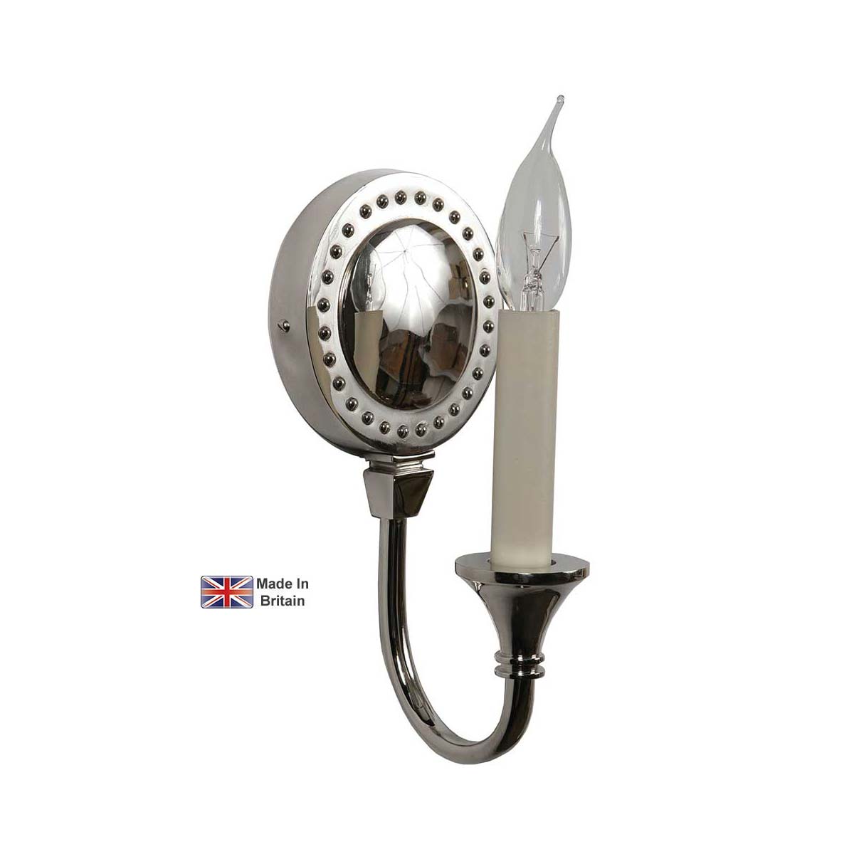 Opera Nickel Plated Solid Brass Period Single Wall Light