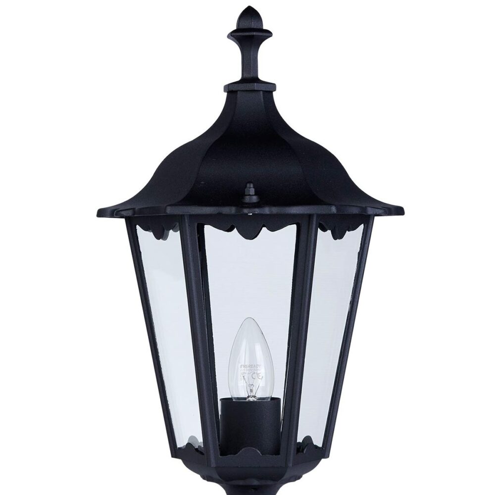 Alex Traditional Gate Post Lantern Light Black IP44 82503BK