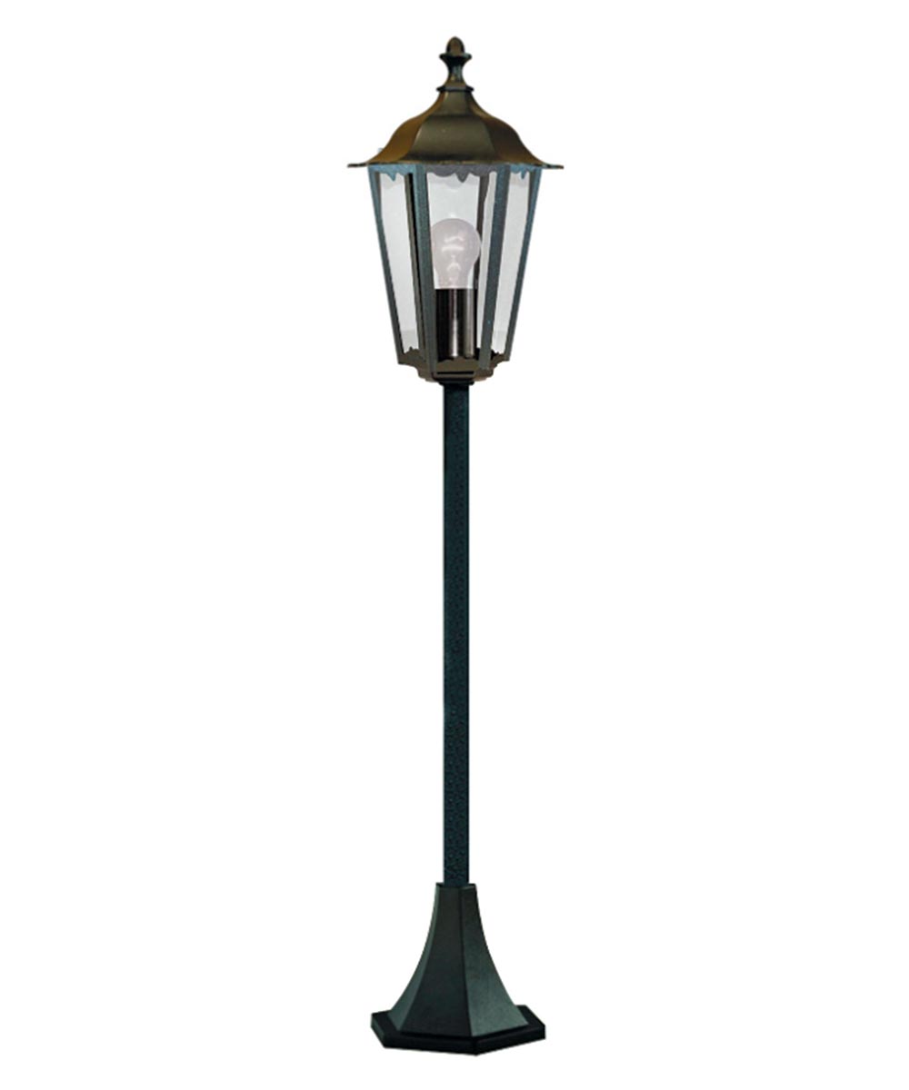 Alex Traditional Single Garden Post Light Lantern Black