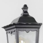 Alex Traditional Flush Outdoor Wall Lantern Black