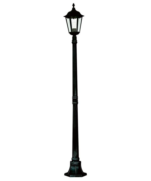 Alex Traditional Single Garden Lamp Post Lantern Black