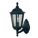 Alex Traditional Outdoor Wall Upward Lantern Black