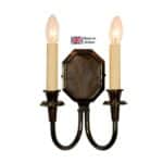 Diane 2 Light Georgian Wall Sconce Solid Brass Handmade