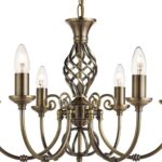 Zanzibar Traditional 6 Light Chandelier Antique Brass