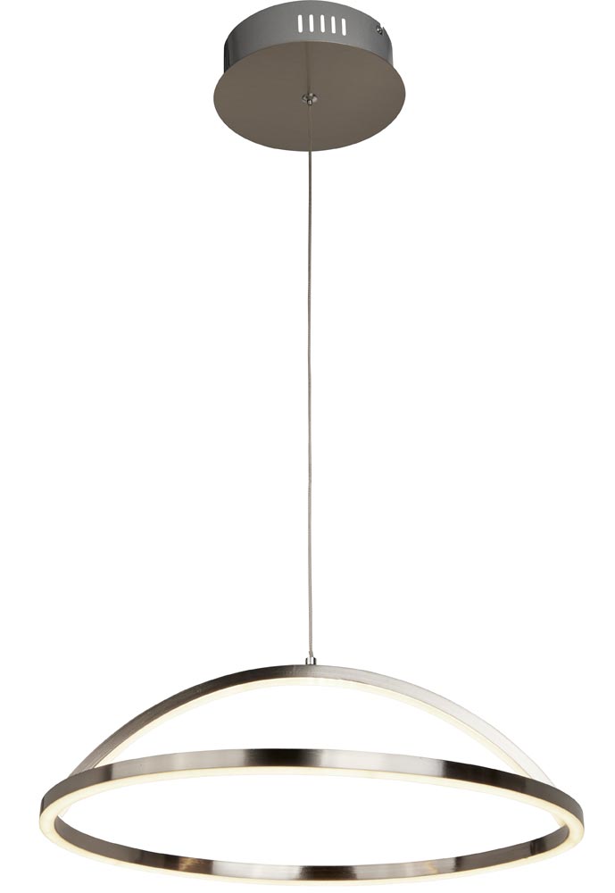 Magic LED Circular Pendant Ceiling Light Satin Silver 8541SS