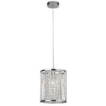 Elise Single Light Pendant Polished Chrome Crystal Glass