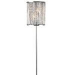 Elise 2 Light Floor Lamp Polished Chrome Crystal Glass