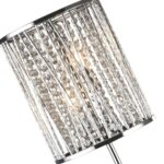 Elise 2 Light Floor Lamp Polished Chrome Crystal Glass