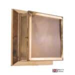 2 Lamp Deco Porch Light Solid Brass Frosted Glass Handmade