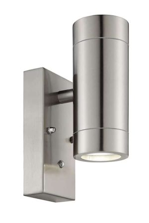 90130 Palin stainless steel outdoor wall light with photocell,