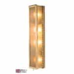 Ripple Large Outdoor Wall Light Solid Brass Frosted Glass