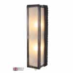 Ripple Medium Outdoor Wall Light Solid Brass Frosted Glass