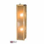 Ripple Medium Outdoor Wall Light Solid Brass Frosted Glass