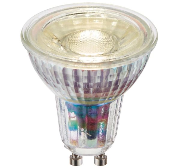 SMD LED Glass Body GU10 Bulb Cool White 470 Lumen