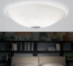Small White Glass Flush Low Ceiling Light or Wall Light
