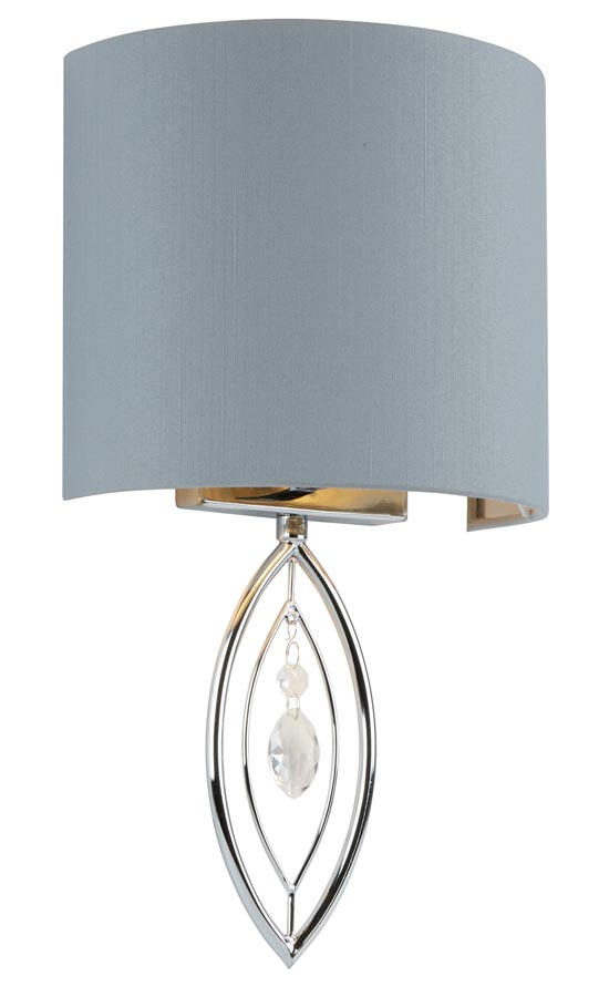 9137CC Crown 1 light wall light in chrome
