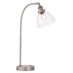Endon Hansen Industrial Table Lamp Brushed Silver
