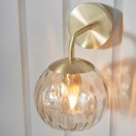 Endon Dimple 1 Lamp Single Wall Light Brushed Brass
