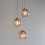 Endon Dimple 3 Light Cluster Pendant Brushed Brass