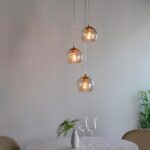 Endon Dimple 3 Light Cluster Pendant Brushed Brass