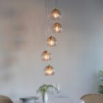 Endon Dimple 5 Light Cluster Pendant Brushed Brass