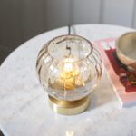 Endon Dimple 1 Light Table Lamp Bowl Brushed Brass