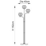 Endon Dimple 3 Light Floor Lamp Brushed Brass