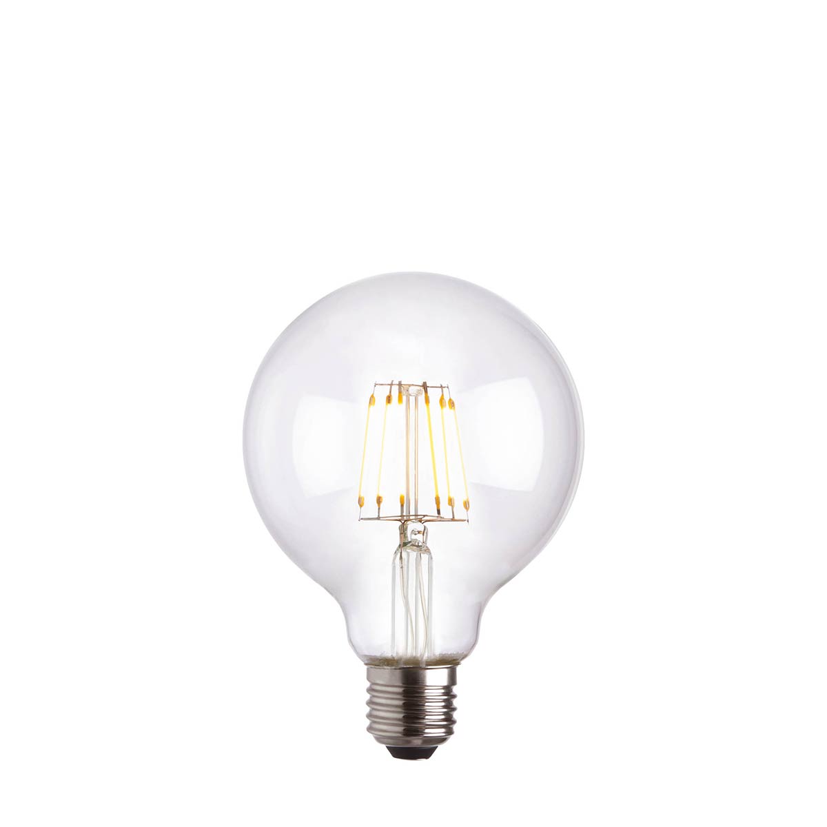 Dimmable 6W E27 LED Filament 95mm Globe Light Bulb 650 lm