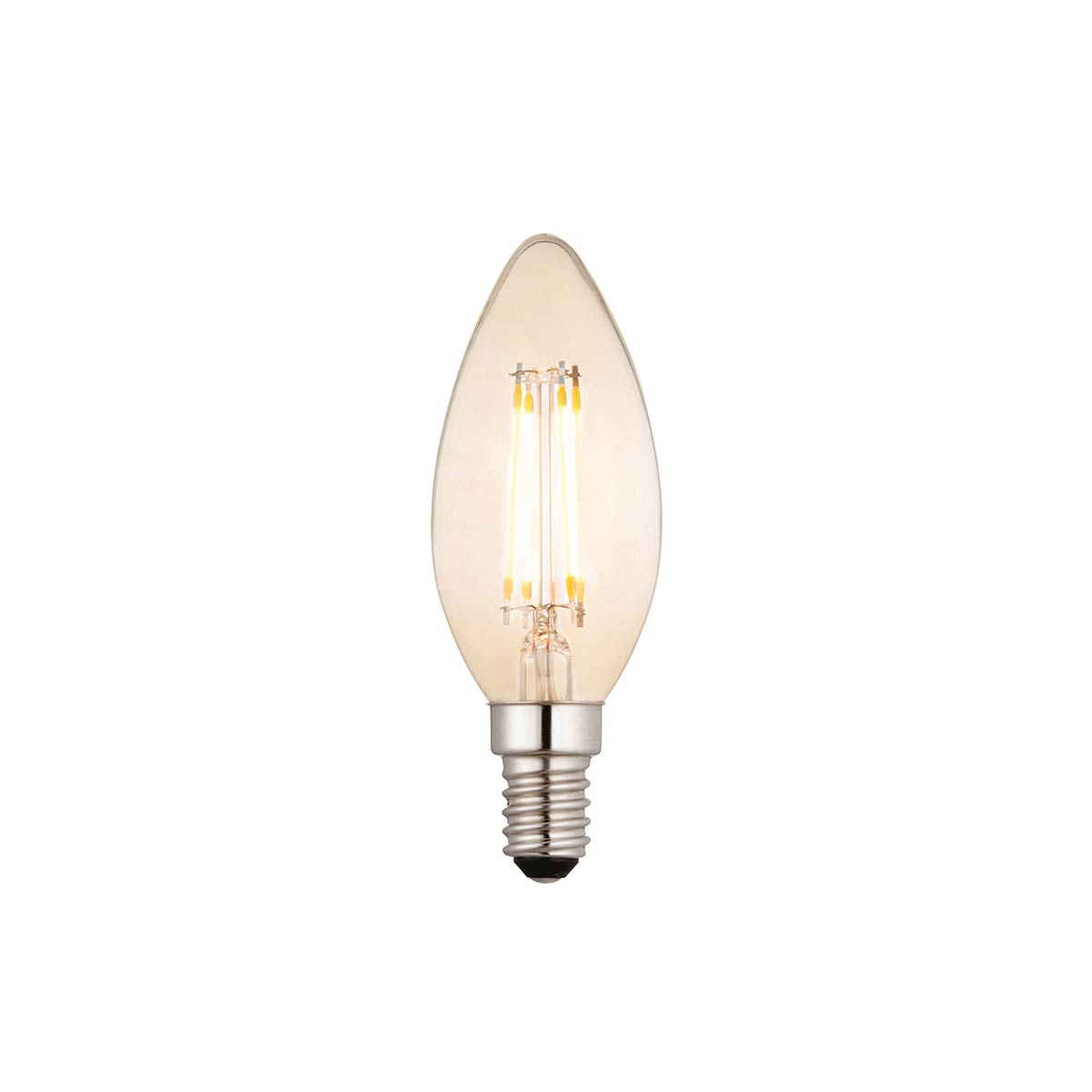 Dimmable 4w LED E14 Amber Candle Bulb 360 Lumens 2500k