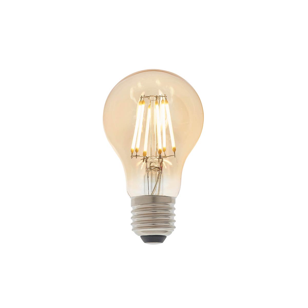 Dimmable 6w LED E27 Amber GLS Bulb 540 Lumens 2500k