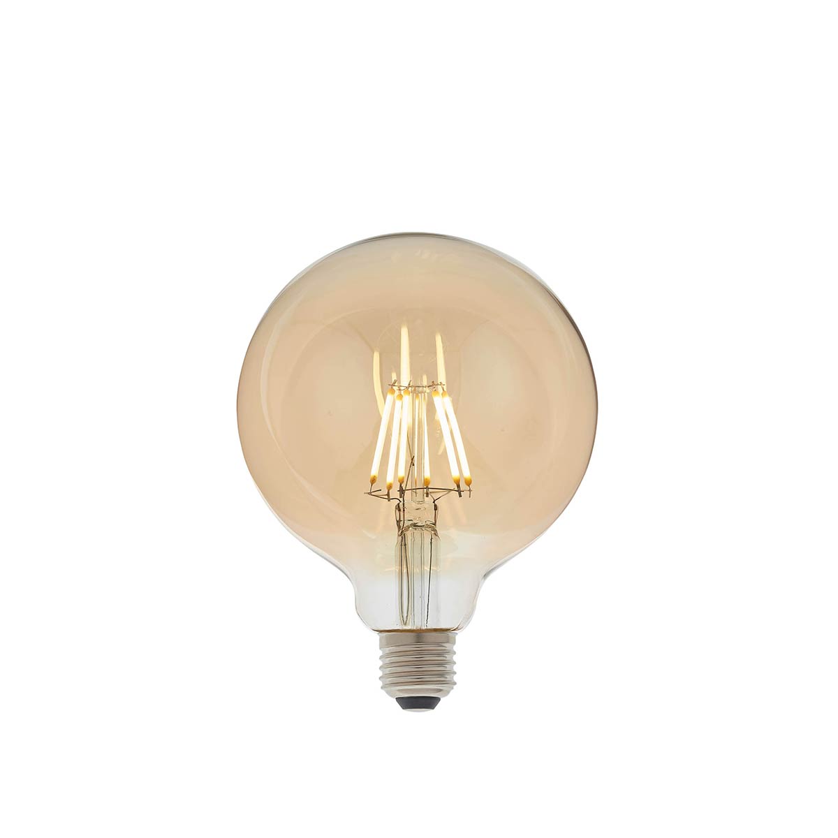 Dimmable 6W E27 LED 125mm Amber Globe Bulb 540 Lumens 2500k